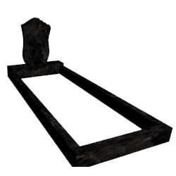 Stele mit Sockel und Einfassung